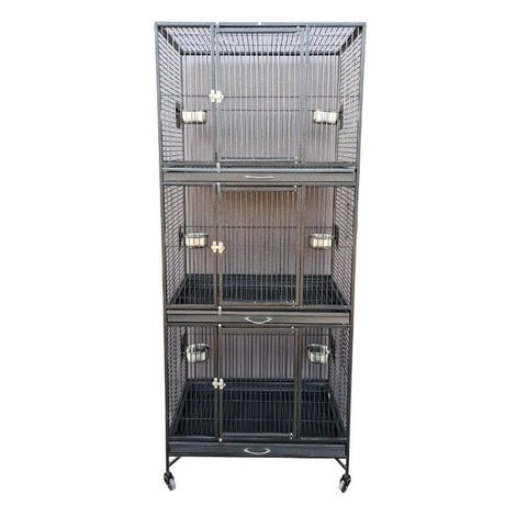 Triple Large Bird Flight Cage
