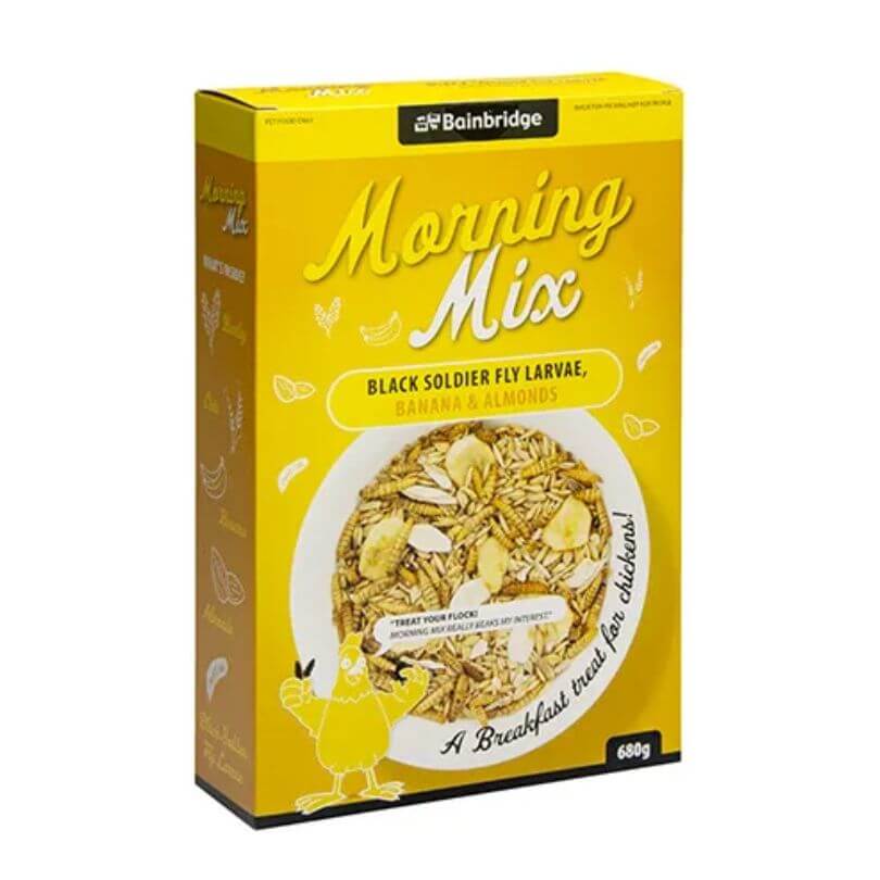 Bainbridge Morning Mix - Black Soldier Fly Larvae, Banana and Almonds Treat 680g