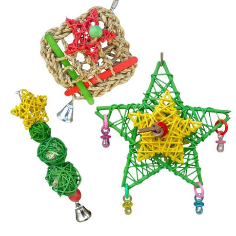 Christmas Small Bird Toys 3pk