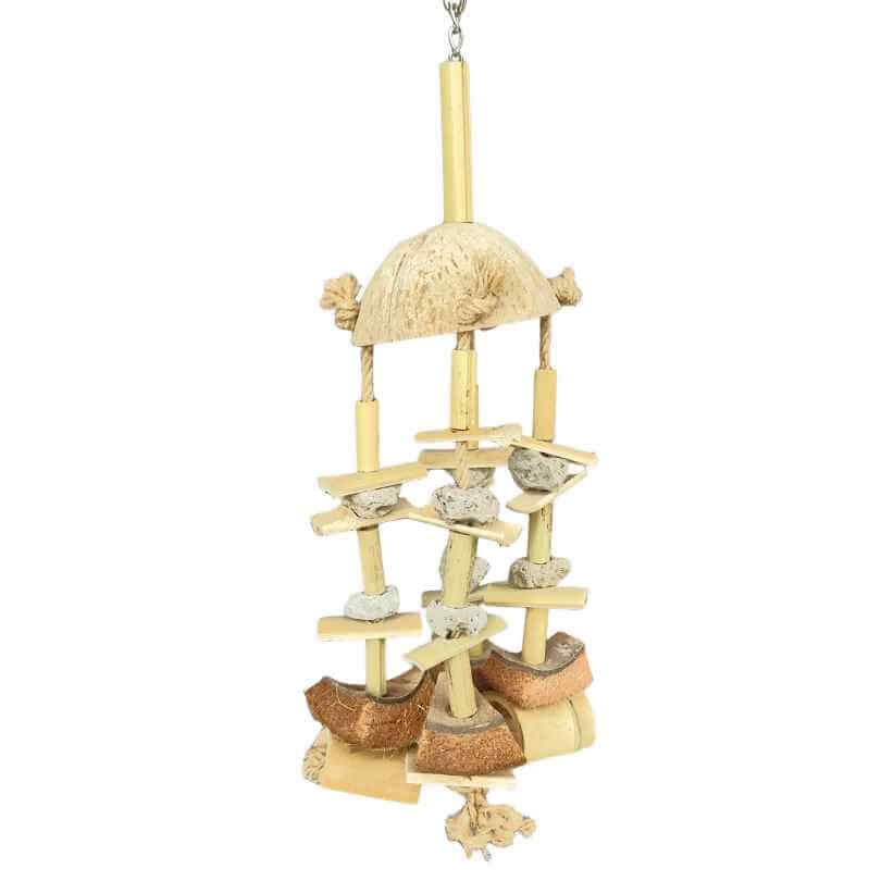 Coconut Pumice Tiki Dangle