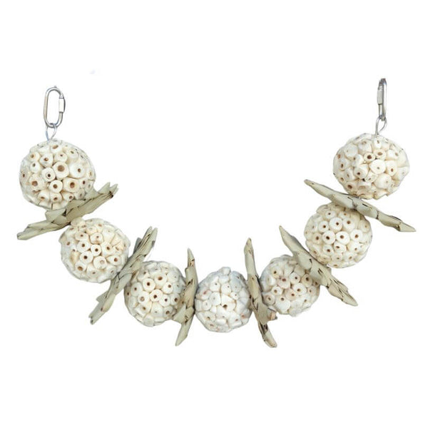Large Feathered Friends Sola Tightrope with soft sola balls and palm stars on flexible wire