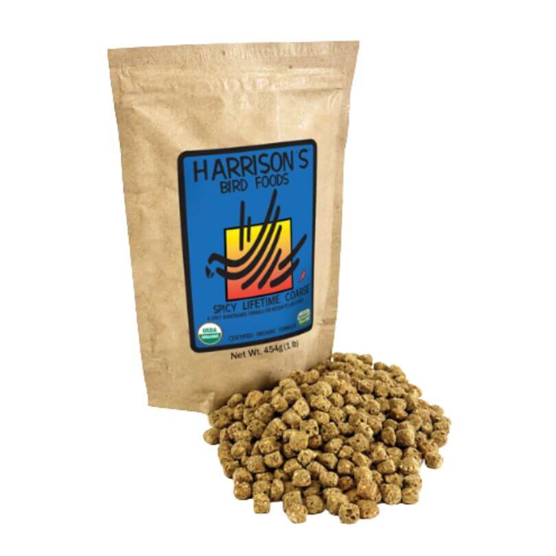 Harrisons Spicy Adult Lifetime Coarse Organic Bird Pellet 454g