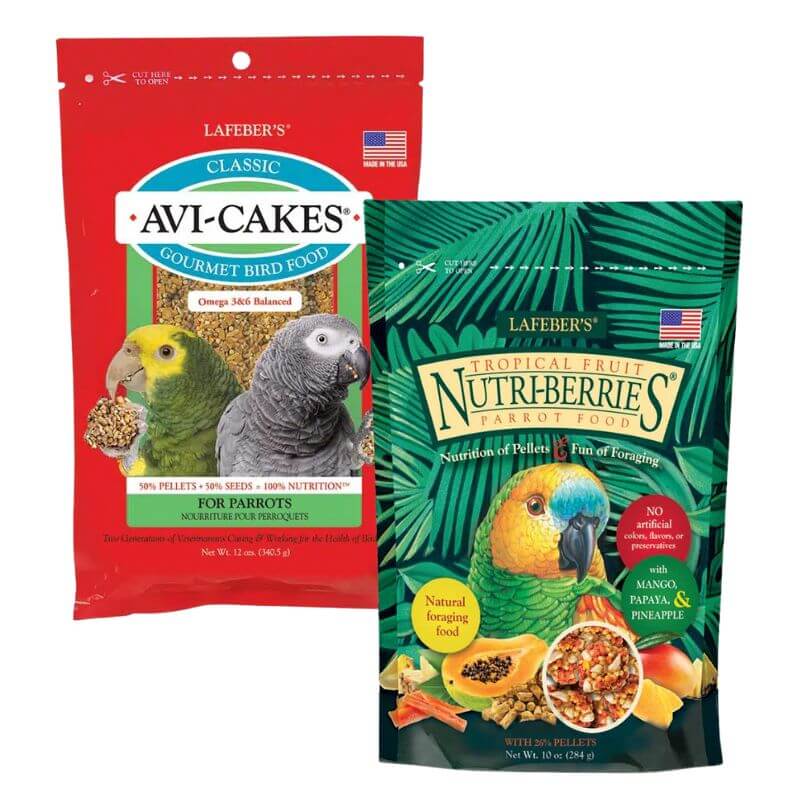 Lafeber Avi-Cakes Classic and Nutriberries Tropical Parrot Bundle