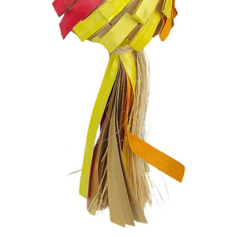 Close view of the Pinata Rainbow Diagonal Parrot Shredder showing the shreddable texture