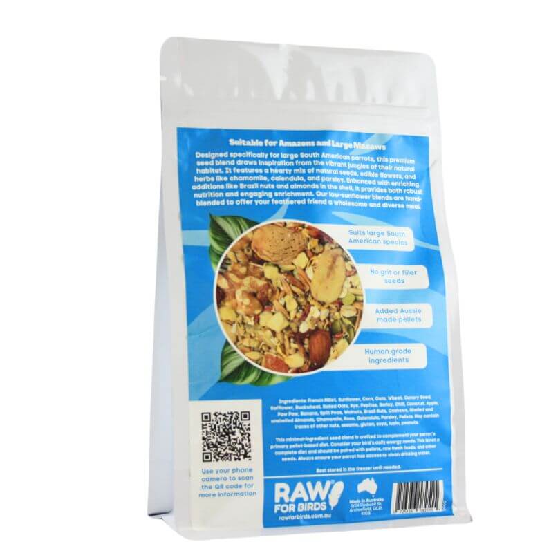 Raw for Birds South American Large Parrot Seed Blend