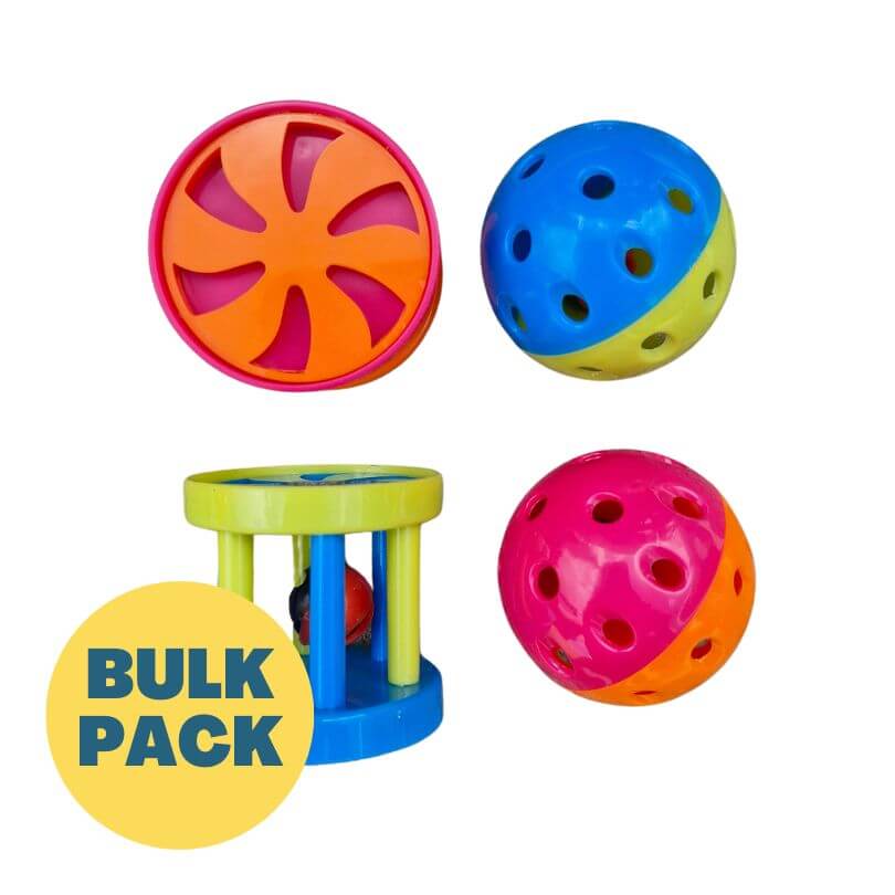 Scream Barrel and Ball Foot Toy 24pk