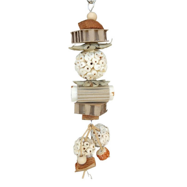 Sunny Sola Nibbler – coconut, sola and cardboard bird toy for birds of all sizes
