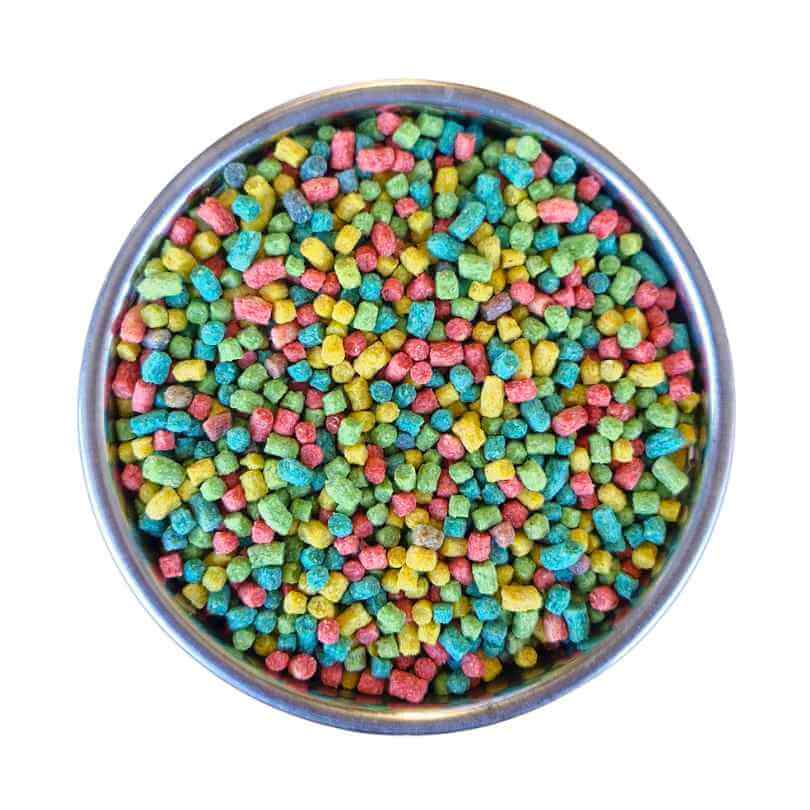 Vetafarm Nutriblend Small Pellet packaging shown with the colourful pellets