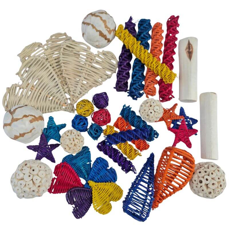 Bulk Wicker and Sola Foot Toys 38pk