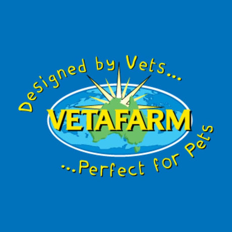 Vetafarm logo. Shop the Vetafarm range of bird food, pellets and health products.