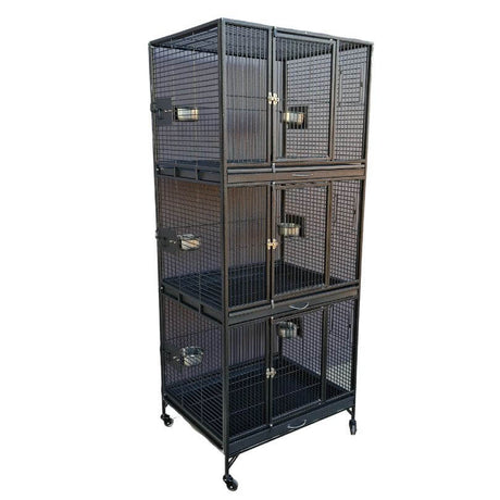 Triple Large Bird Flight Cage