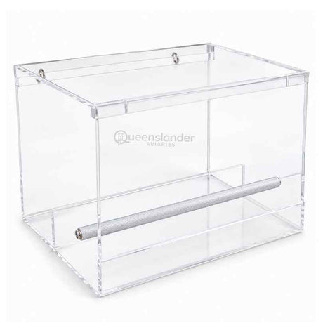 Full view of the Avi-One Enclosed Acrylic Feeder Large