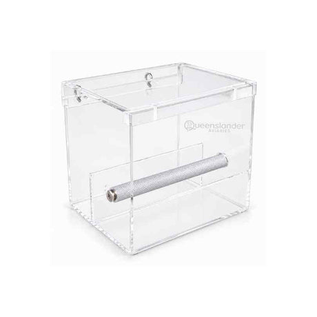 Full view of the Avi-One Enclosed Acrylic Feeder Small