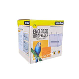 Avi-One Enclosed Acrylic Feeder Small in its retail box