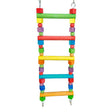 Cheeky Bird Big Ladder showing the large colourful wooden climbing ladder for parrots