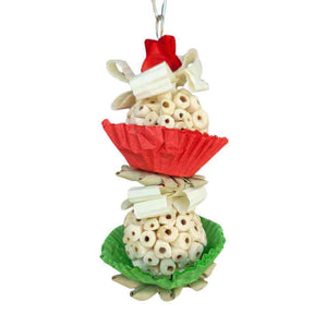 Christmas Sola Cupcakes, two sola balls in colourful patty pans with paper ribbons