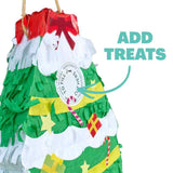 Christmas Tree Parrot Pinata with sticker decorations, ready to fill, chew and shred
