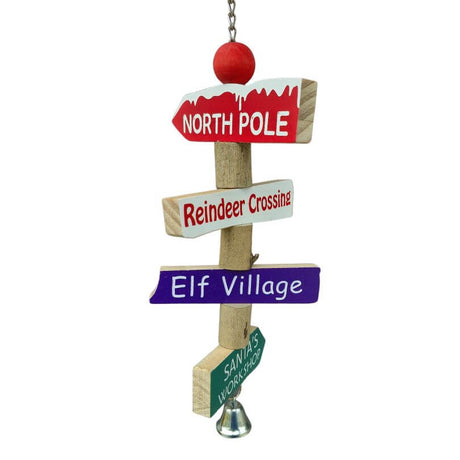 Christmas Village Sign Post Chew