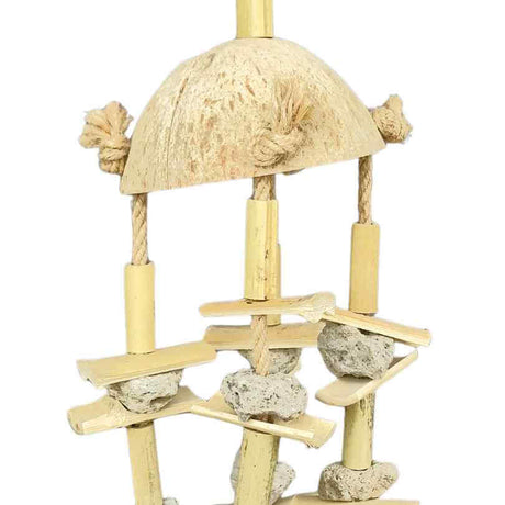 Coconut Pumice Tiki Dangle