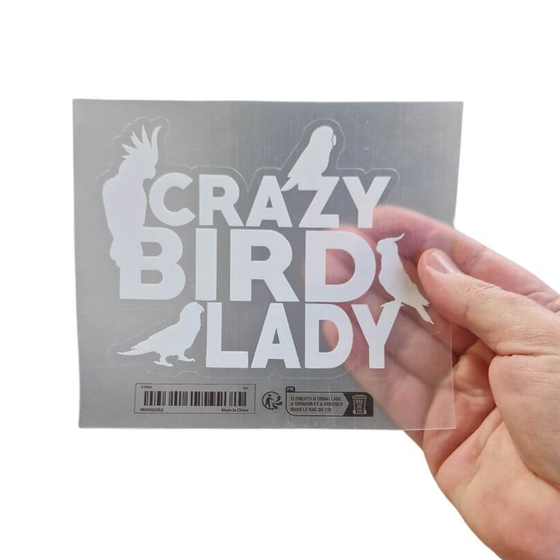 Crazy Bird Lady Window Decal