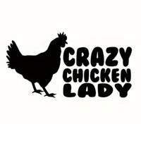 Thumbnail for Crazy Chicken Lady Window Decal