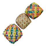 Feathered Friends Large Foraging Tumbler Cube, woven palm leaf foraging toy