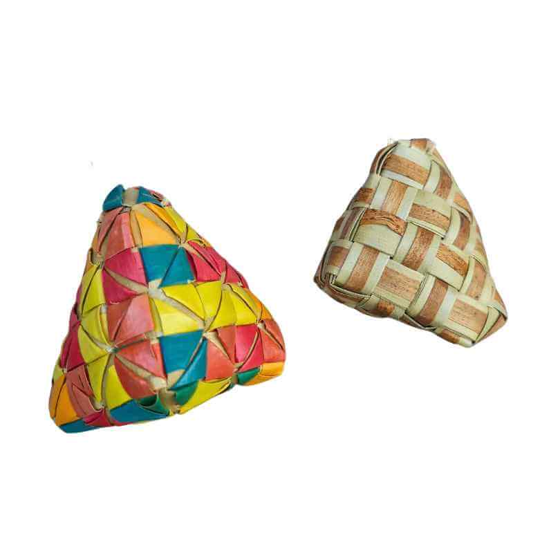 Feathered Friends Large Foraging Tumbler Diamond, woven palm leaf foraging toy