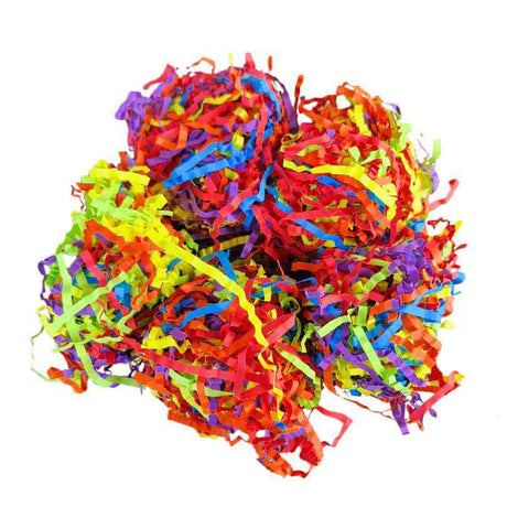 Feathered Friends Shredded Paper Refill pack of mixed colour shredded paper for bird foraging toys