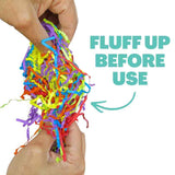 Close up of Feathered Friends shredded paper refill for foraging trays and DIY bird toys