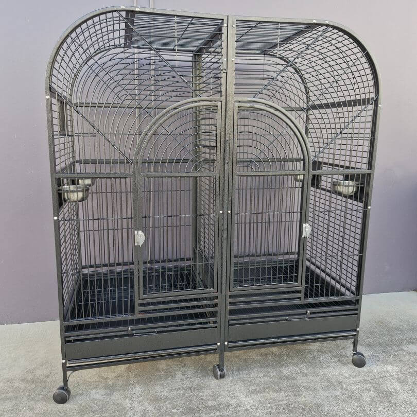 View of Gigantic Twin Large Parrot Cage 46901 - Queenslander Aviaries