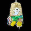 Halloween Ghost Shredder with a woven basket, wooden ghost and colourful shredded paper