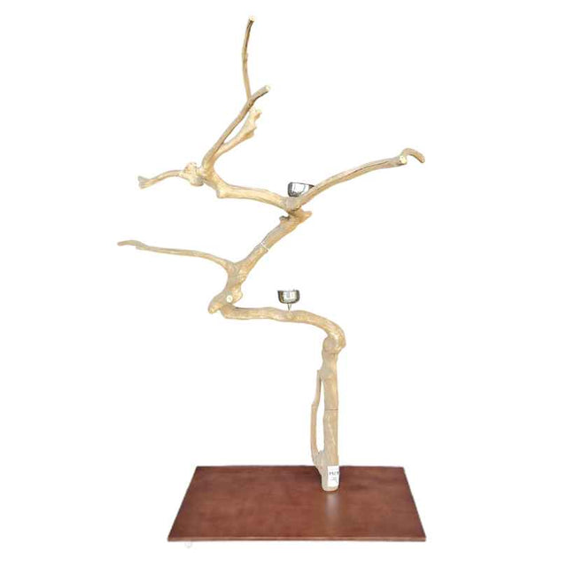 Java Floorstand Play Gym 764, java wood parrot play stand on castor wheels with food bowls