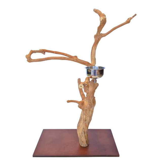 Java Tabletop Play Gym 837, java wood tabletop parrot play stand with a food bowl and toy hook