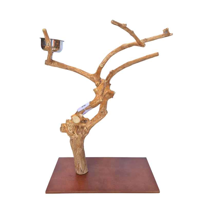 Java Tabletop Play Gym 841, java wood tabletop parrot play stand with a food bowl and toy hook