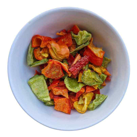 Alternative view of the Little Cheeks Freeze Dried Capsicum 20g