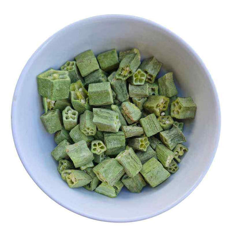 Alternative view of the Little Cheeks Freeze Dried Okra 15g