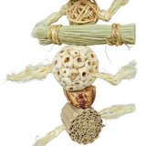 Mini Chew Tower up close, showing the mixed chew textures for budgies, cockatiels and other small birds