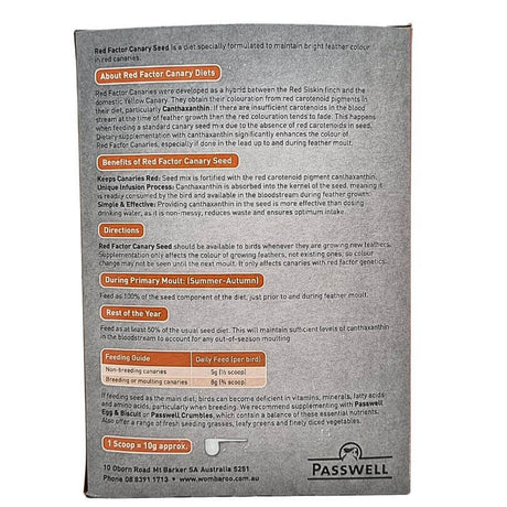 Passwell Red Factor Canary Seed 1.5kg