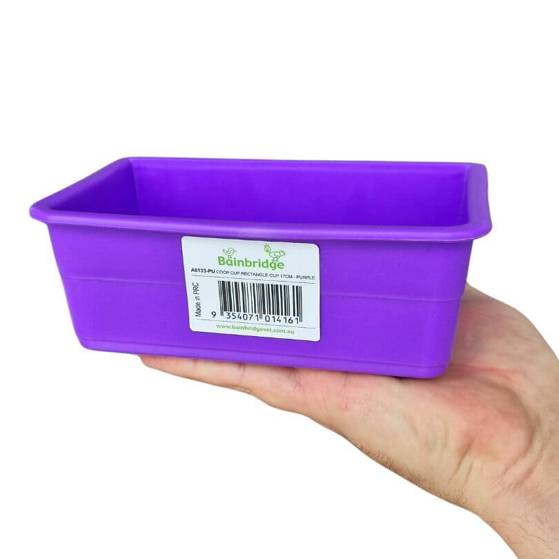 Plastic Rectangle Bird Bowl