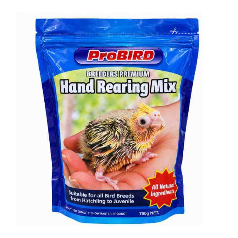 ProBird Hand Rearing Mix 750g pack, Australian made hand rearing food for birds from hatchling to juvenile