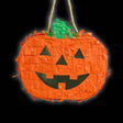 Orange Pumpkin Halloween Parrot Pinata with a smiling jack-o’-lantern face