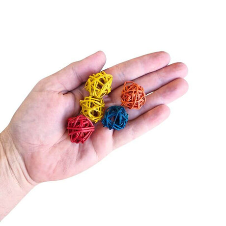 Rainbow Mini Wicker Balls 10pk