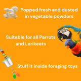 Raw for Birds Parrot Popcorn