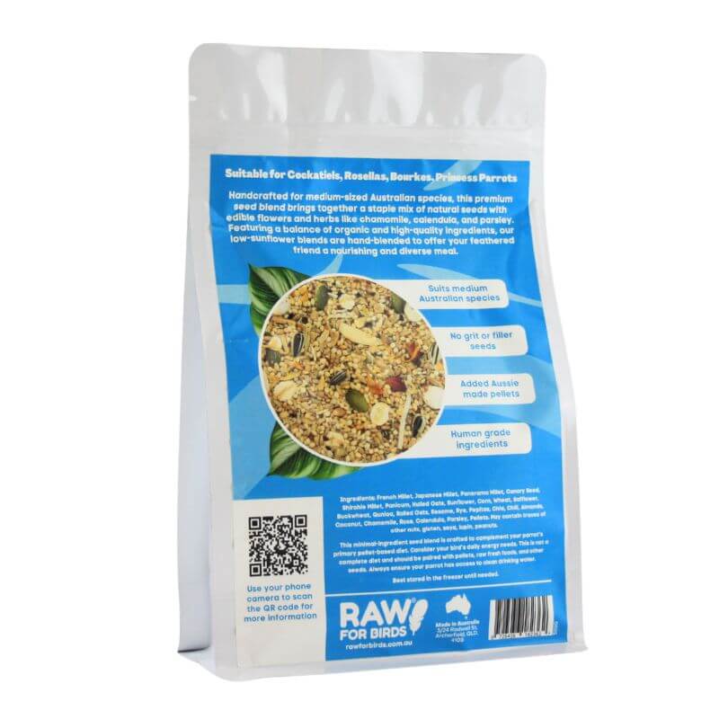 Raw for Birds Aussie Medium Parrot Seed Blend