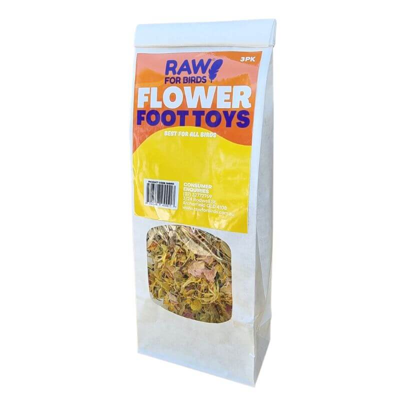 Raw for Birds Flower Foot Toys 3pk
