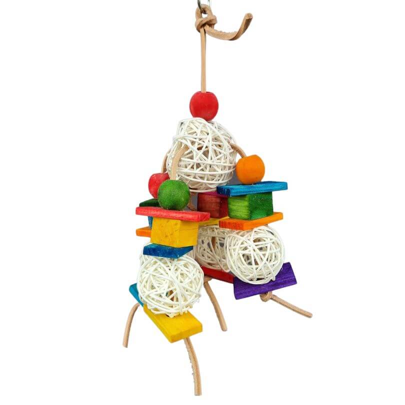 Simple Wicker and Block Dangle