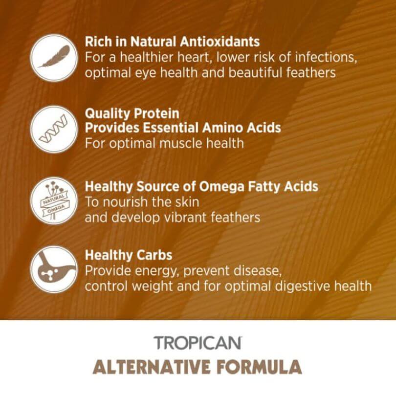 Tropican Alternative Formula 4mm Granules - Senior Parrot