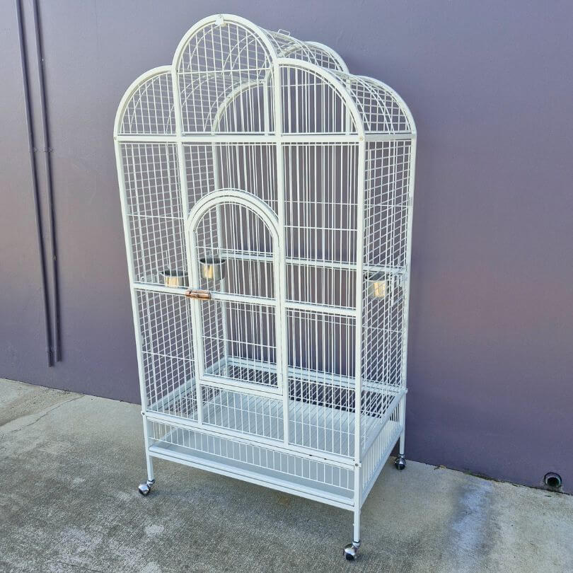 White Large Parrot Cage 30067-1