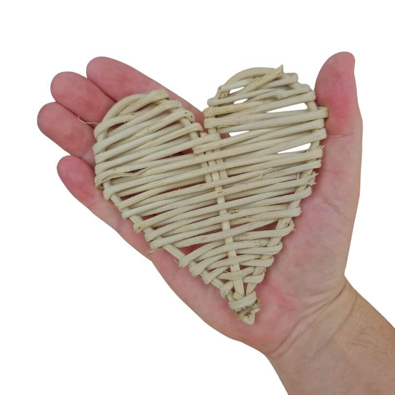 Wicker Heart Foot Toys