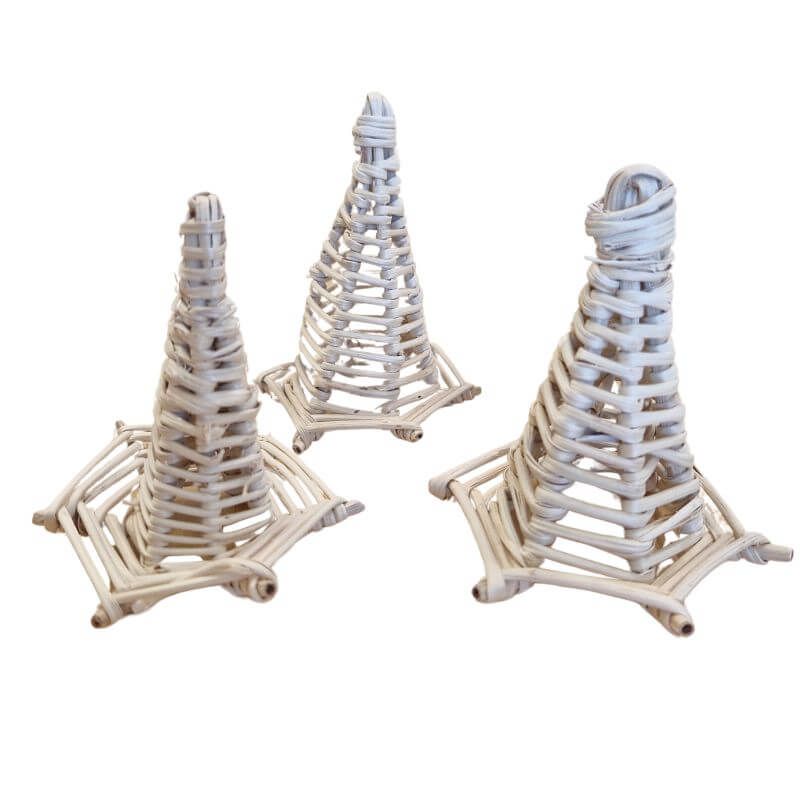 Wicker Witches Hat 3pk